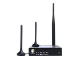 Hongdian industrial IoT router with dual antennas and SIM card slot on white background
