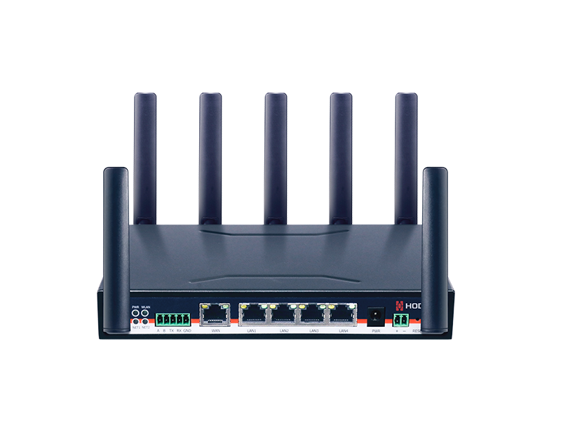 Router Industriale IoT 5G H8871, Dual SIM (eSIM opzionale), 5×GigE, RS232/RS485, Wi-Fi 6, GPS, PoE