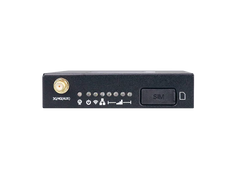 Hongdian industrial IoT router front view with SIM slot, status LEDs, and 3G/4G antenna port